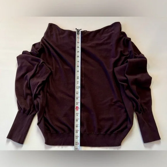 All Saints NWOT Elgar Cowl Sweater Burgundy - Picture 5 of 11